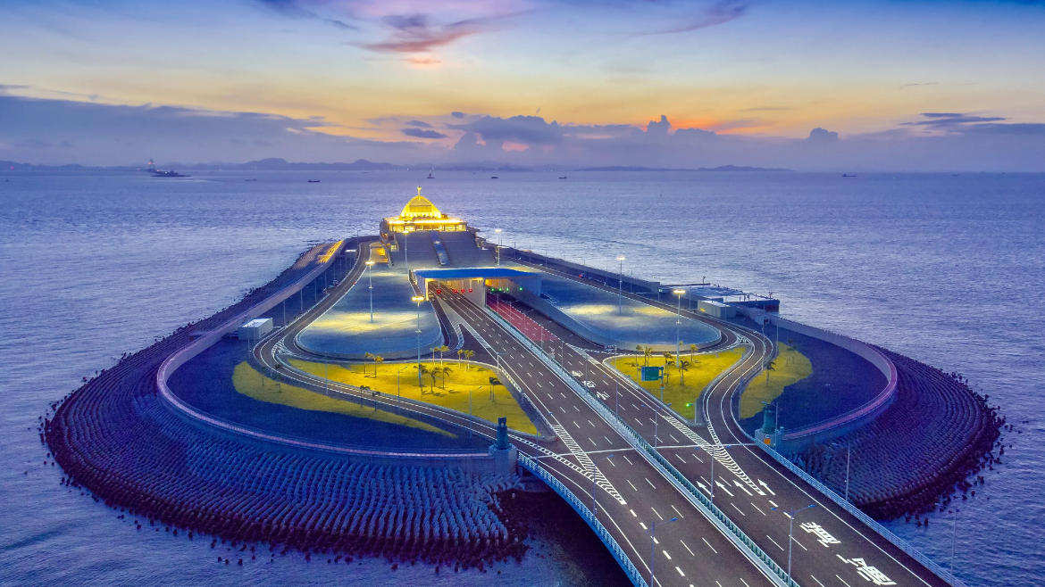 Hong Kong-Zhuhai-Macao Bridge Night View