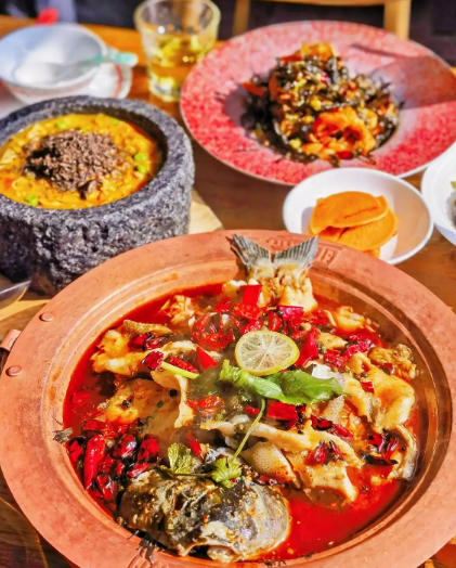 Erhai sour and spicy fish dish